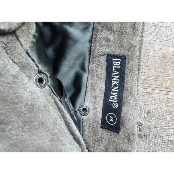 BLANKNYC BARE IT ALL khaki suede SKIRT SIZE 26 - Picture 4 of 8